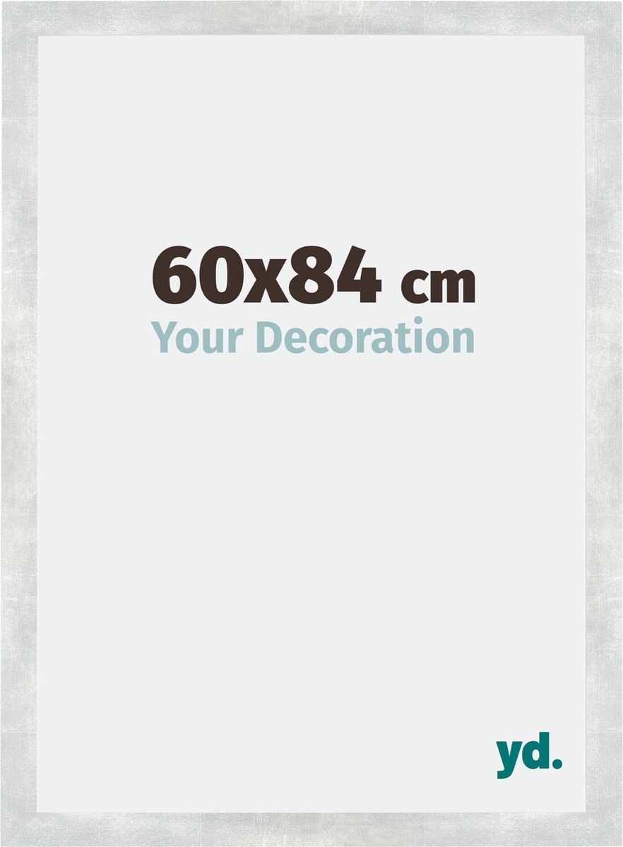 yd. Your Decoration - Fotolijst 60x84 cm - MDF - Zilver Glanzend Vintage - Mura