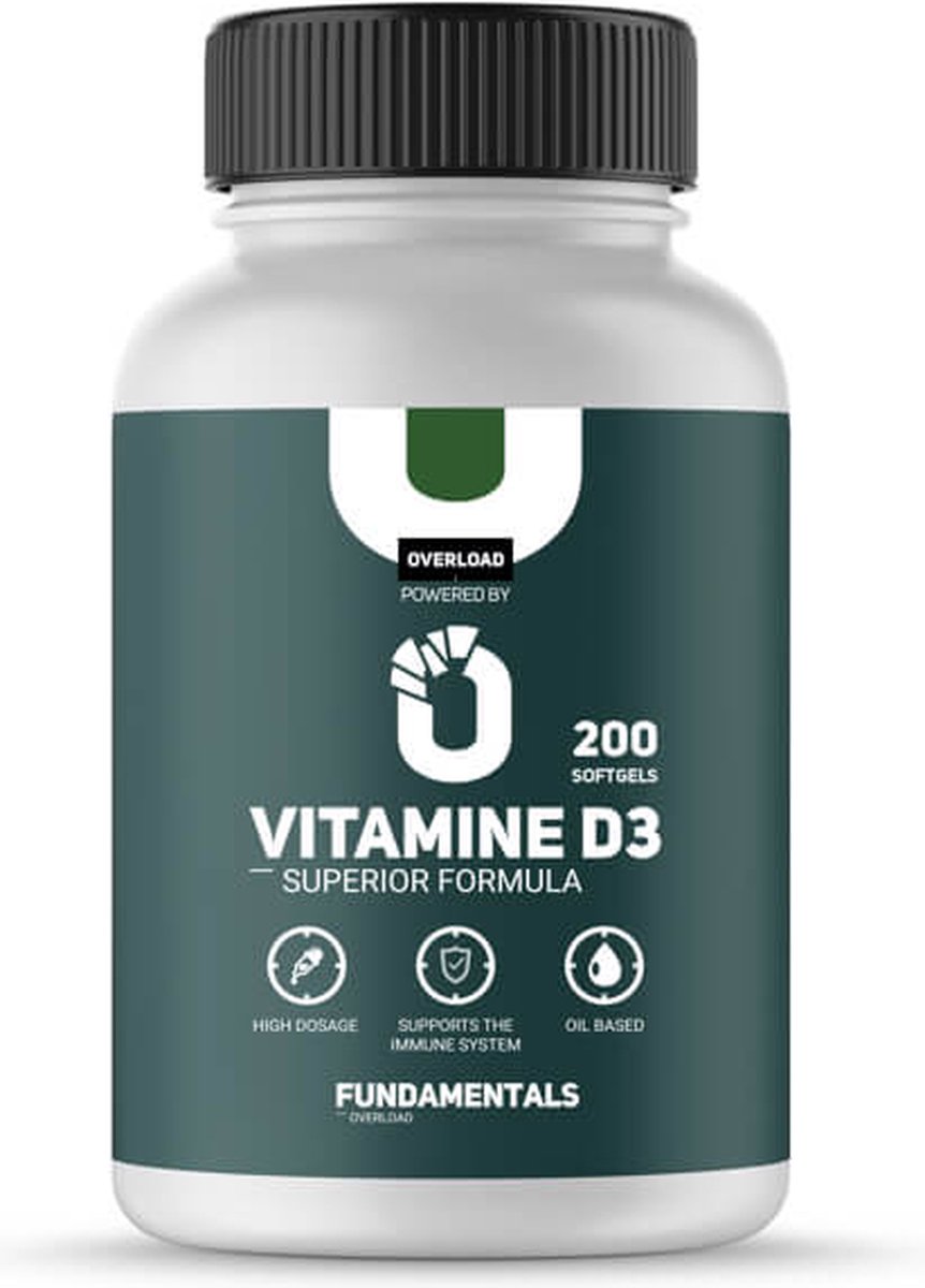 Goedkoopste Fundamentals Vitamine D3 - Superieure vorm - 200 Softgels