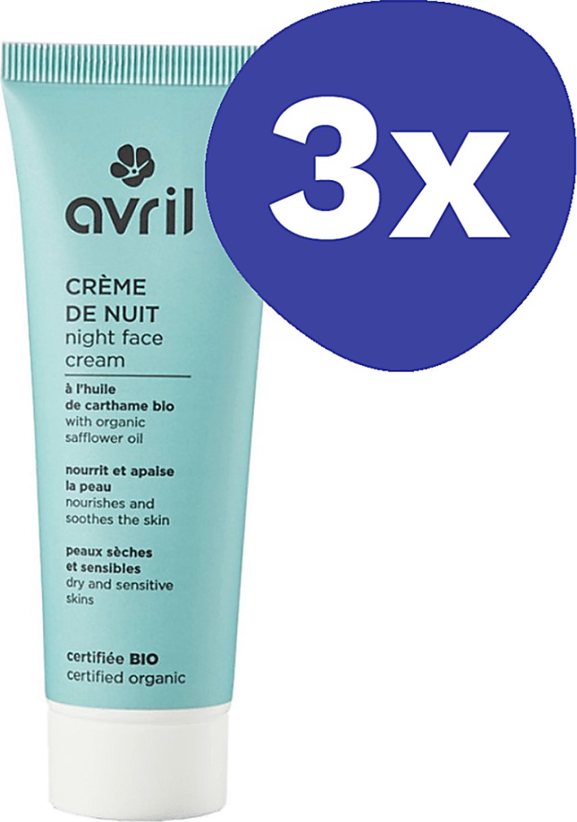 Goedkoopste Avril Nachtcreme (Droge Huid) (3x 50ml