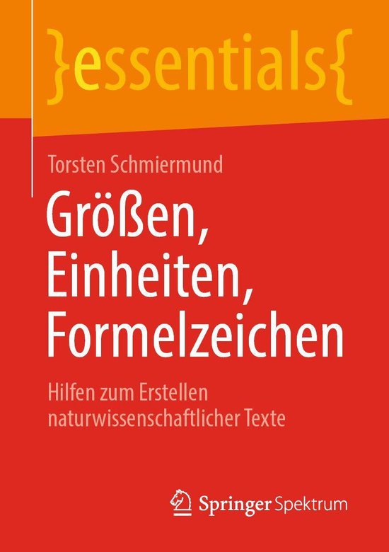essentials - Größen, Einheiten, Formelzeichen - cover