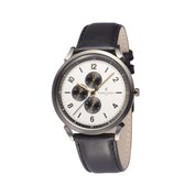 Pierre Cardin Pigalle Nine CPI.2040 Horloge - Leer - Zwart - Ø 44 mm