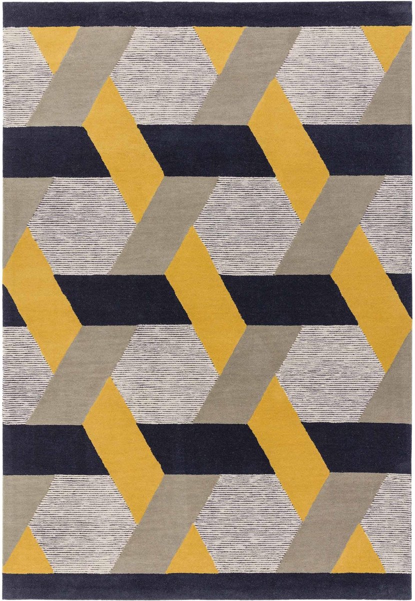 Eazy Living Easy Living - Camden-Rug-gold Vloerkleed - Rechthoek - Laagpolig Tapijt - Modern - Meerkleurig, foto 2