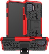 Rugged Kickstand Back Cover - Motorola Moto G 5G Plus Hoesje - Rood