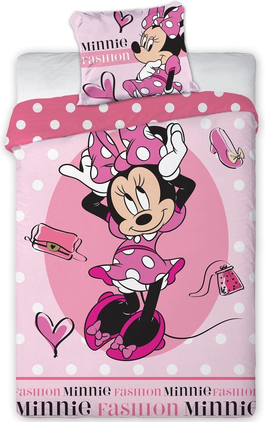 Disney Minnie Mouse Dekbedovertrek Fashion - Eenpersoons - 140 x 200 cm -  Katoen | bol.com