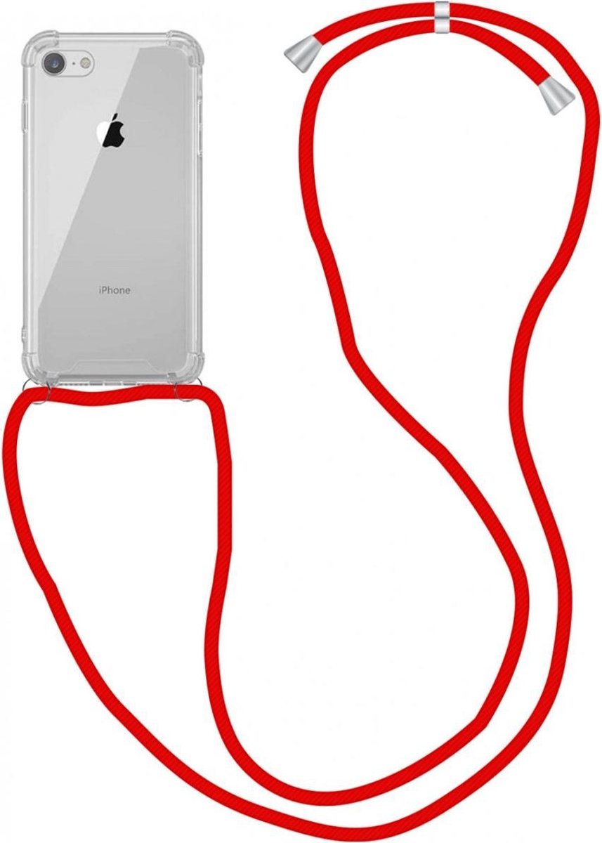 iPhone SE (2020/2022) / 8 / 7 Hoesje Back Cover met Koord Rood