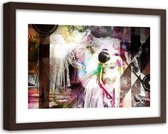 Foto in frame Ballerina in jurk, 120x80, multikleur, Premium print