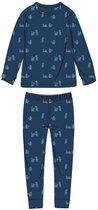 Woody pyjama jongens/heren - blauw met kat all-over print - kat - 202-1-PLC-T/984 - maat 104