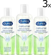 Durex Glijmiddel Natural - 250 ml - Grootverpakking x3