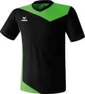 Erima Glasgow Shirt Korte Mouw Kinderen - Zwart / Green | Maat: 140