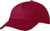 Myrtle Beach Volwassenen Unisex 5-paneel Licht gelamineerde Promo Cap (Wijnrood)