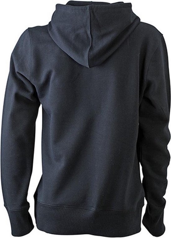 James and Nicholson Ladies / Ladies Hooded Sweatshirt (Zwart)