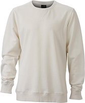 James and Nicholson Heren Basis Sweatshirt (Gebroken wit)