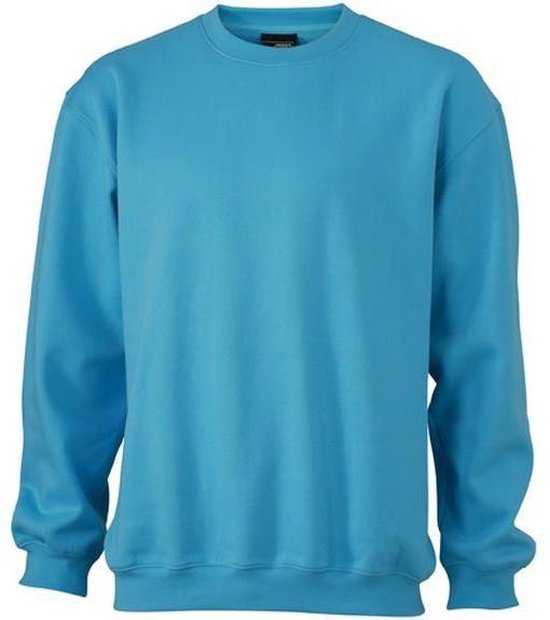 James and Nicholson Unisex Round Heavy Sweatshirt (Hemelsblauw)