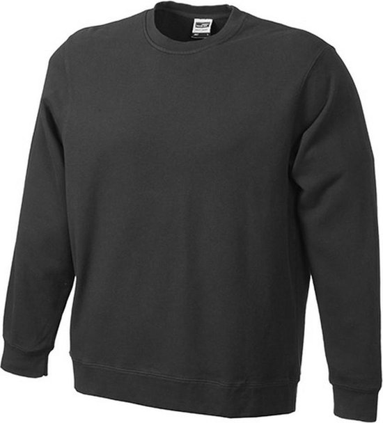 James and Nicholson Unisex Basic Sweatshirt (Zwart)