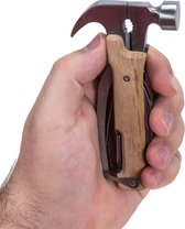 Kikkerland Multitool hamer - 10 in 1- Platte schroevendraaier - fles opener - Ruimer - Zaagblad - Vijl - Mes - Kruiskopschroevendraaier - Tang - Draadknipper