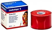 Leukotape K - Elastische Tape - 5 m x 5,0 cm - Rood