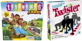 Spellenbundel - Bordspel - 2 Stuks - Levensweg Junior & Hasbro Twister