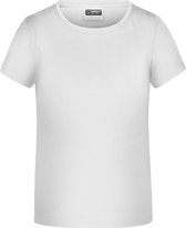 James And Nicholson Childrens Girls Basic T-Shirt (Wit)