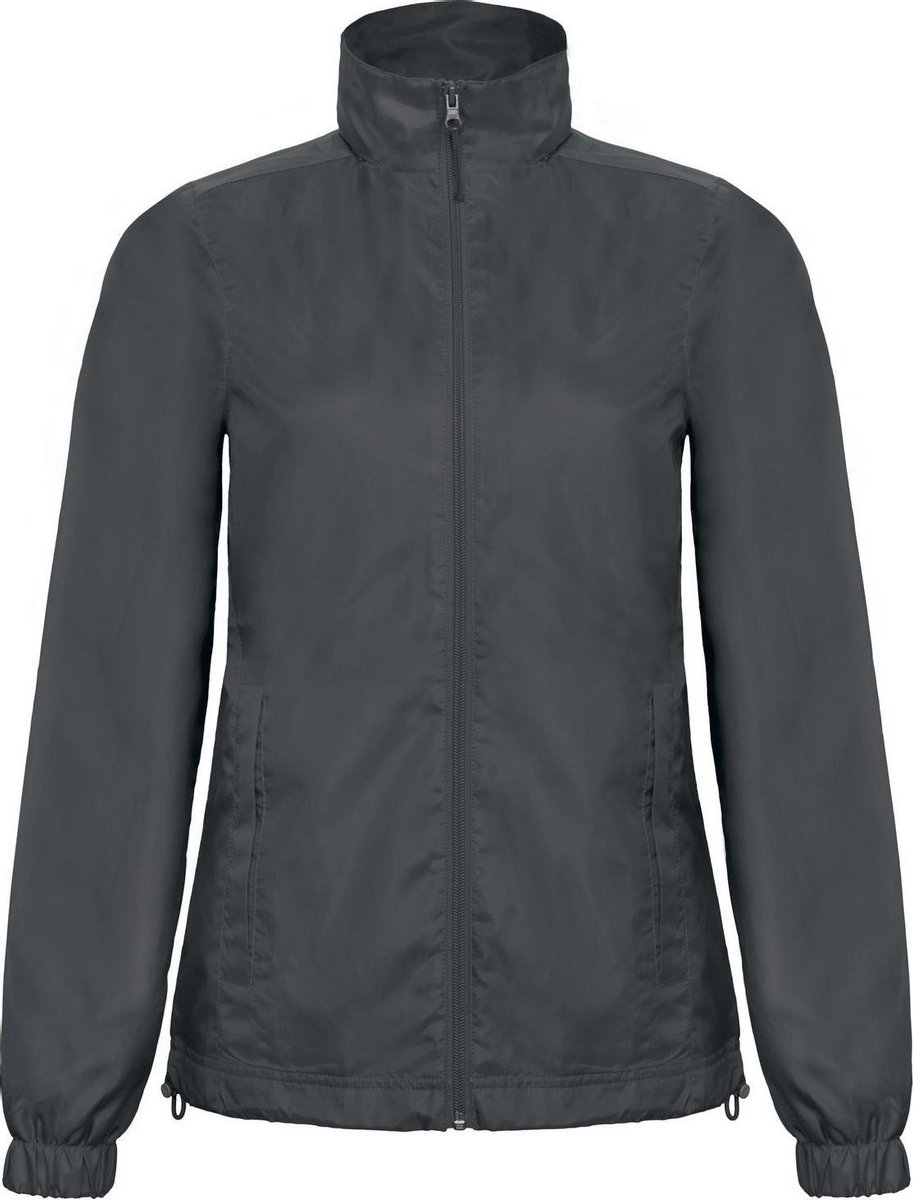 B&C Dames/dames ID.601 Douchebestendig Windbrekerjasje met kap Donkergrijs