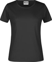 James And Nicholson Dames/dames Basic T-Shirt (Zwart)