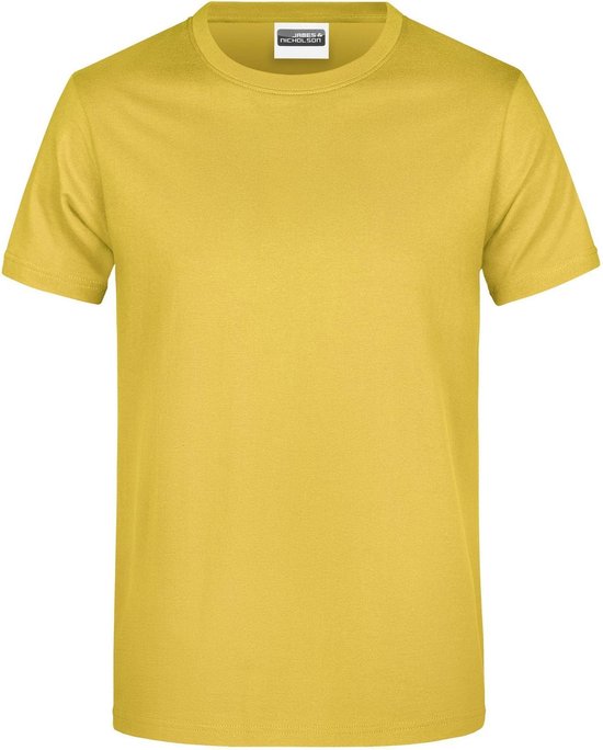 T-shirt Basic à col rond pour hommes James And Nicholson (jaune)