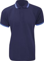 Kustom Kit Heren getipt Piqué Poloshirt met korte mouwen (Marine / Lichtblauw)