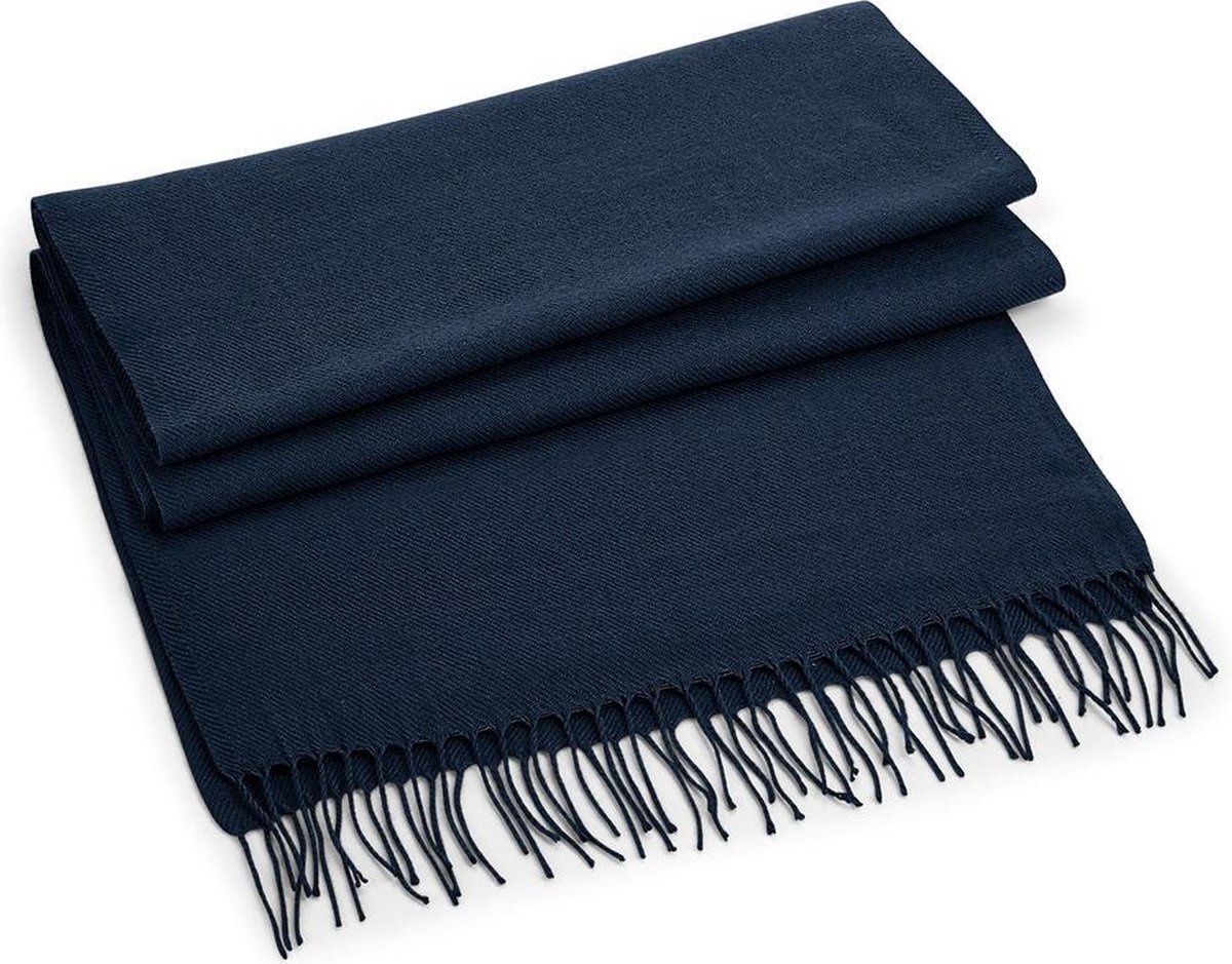 Beechfield Unisex Klassieke Geweven Overmaatse Sjaal (Franse marine)
