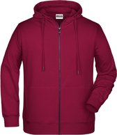 James and Nicholson Heren Basisrits Hoody (Wijn)