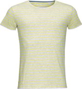 SOLS Heren Miles Gestreept T-Shirt met korte mouwen (As/Lemon)