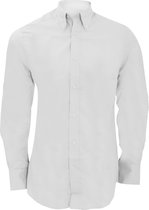 Kustom Kit Herenstad Business Shirt met lange mouwen (Wit)