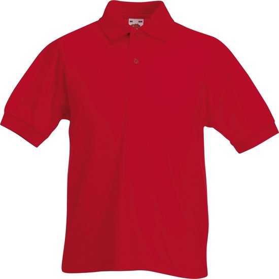 Fruit of the Loom Kinderen/Kinderen Unisex 65/35 Pique Polo Shirt (Rood)