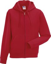Russell Heren Authentieke Sweatshirt met volledige ritssluiting / Hoodie (Klassiek rood)