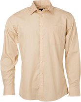 James and Nicholson Heren Longsleeve Poplin Shirt (Steen)