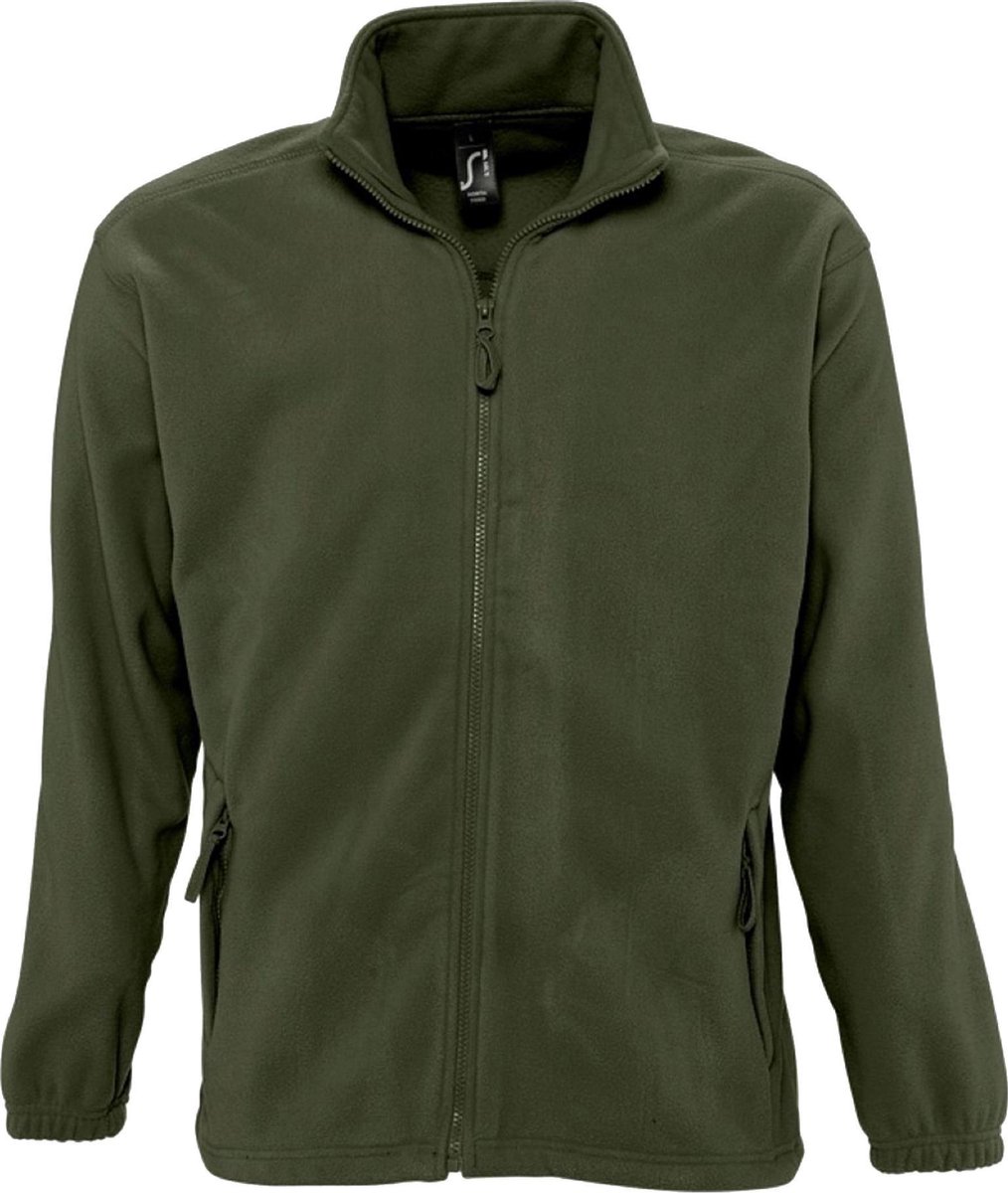 SOLS Heren North Full Zip Outdoor Fleece Jacket Leger Leer