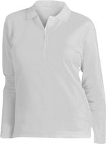 SOLS Dames/dames Podium Lange Mouw Pique Katoenen Polo Shirt (Wit)