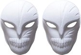 8x stuks papier mache maskers Halloween spook/spoken/geesten - Grimeer maskers - Hobby artikelen