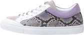 KUNOKA Gabrielle snake lilac - Sneakers Dames - maat 38 - Wit Slangenprint Paars