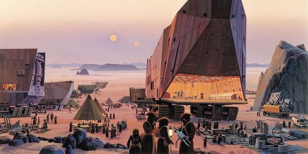 Fotobehang - Star Wars Classic RMQ Java Market 500x250cm - Vliesbehang