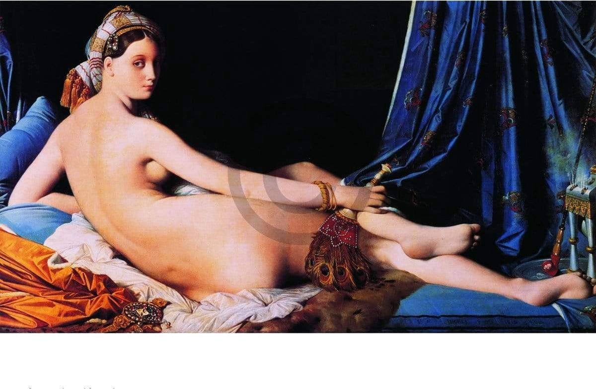 PGM Kunstdruk Dominique Ingres - La Grande Odalisque 80x60cm Divers