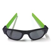 Clix Zonnebril Groen - Vouwbare zonnebril - Vormt naar je hoofd - Snap on