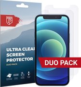 Rosso Screen Protector Ultra Clear Duo Pack Geschikt voor Apple iPhone 12 Mini | TPU Folie | Case Friendly | 2 Stuks