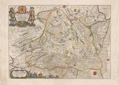Poster Historische kaart Drenthe – 1642 – Large 50x70 – Plattegrond - Meppel, Groningen