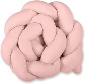 My Sweet Baby Bed/Boxbumper Knot Pastel Roze-Bumber (lengte 180 cm - hoogte 20 cm)