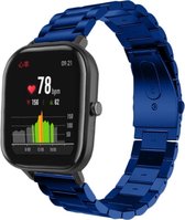 Stalen Smartwatch bandje - Geschikt voor  Xiaomi Amazfit GTS stalen band - blauw - Horlogeband / Polsband / Armband