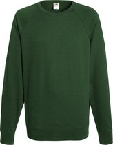 Sweatshirt léger raglan pour homme Fruit Of The Loom (240 GSM) (vert bouteille)