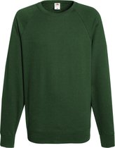 Fruit Of The Loom Heren Lichtgewicht Raglan Sweatshirt (240 GSM) (Bottle Groen)