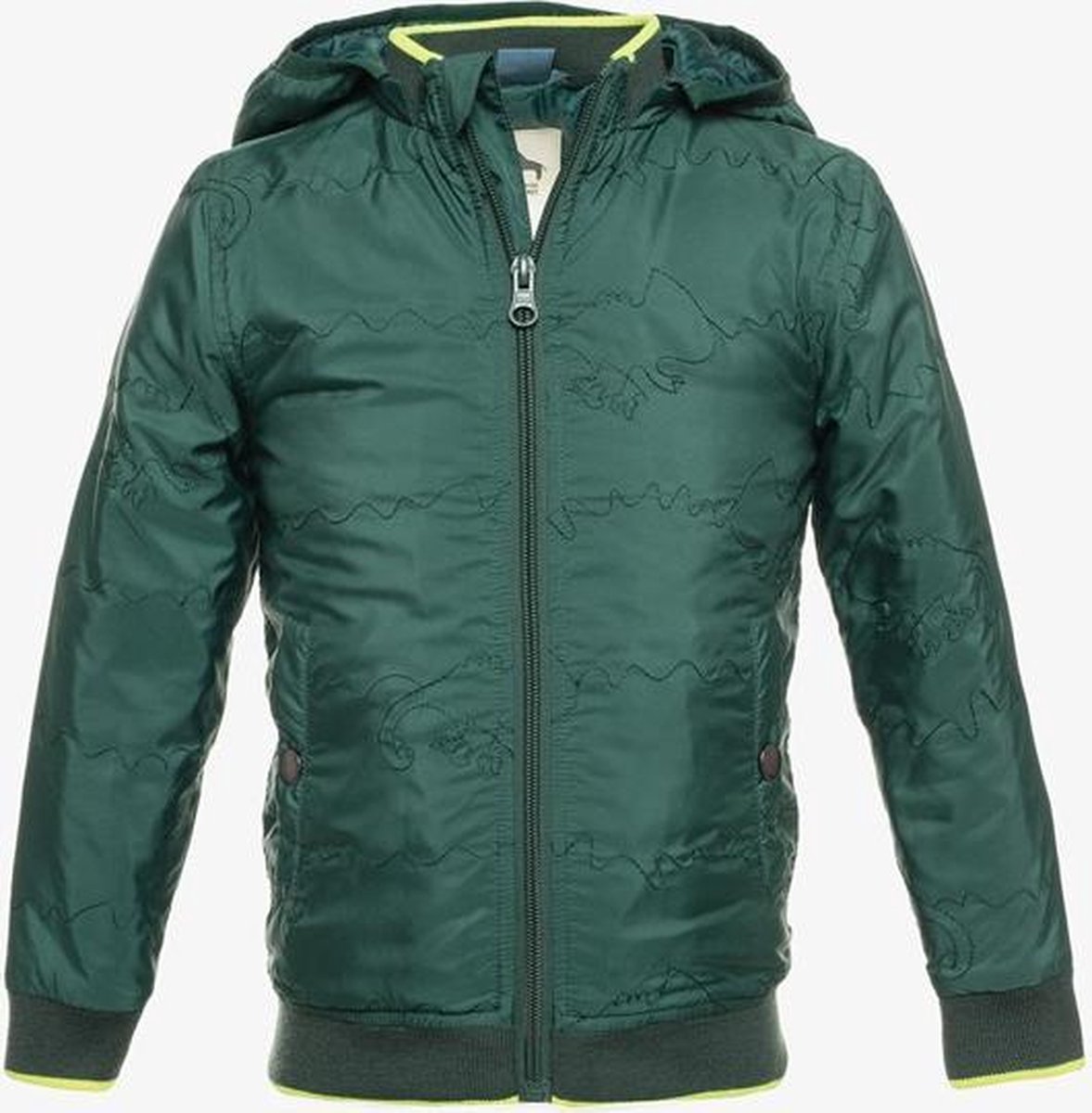 Oiboi jongens jas met draken capuchon - Groen - Maat 98 - Zomerjas