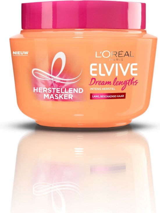 L'Oréal Paris Elvive Dream Lengths Haarmasker - 6 x 300 ml - Lang & Beschadigd Haar - Voordeelverpakking