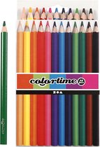 Crayons de couleur Colortime, recharge: 5 mm, assortis Couleurs, Jumbo, 12 assortis