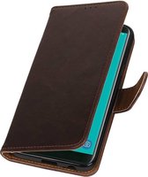 Wicked Narwal | Premium bookstyle / book case/ wallet case voor Samsung Samsung Galaxy J6 2018 Mocca